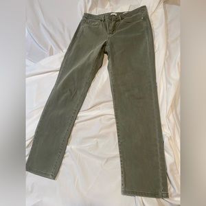 J Jill boyfriend ankle olive jeans